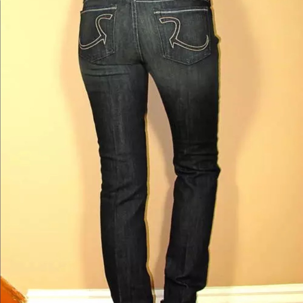 Rock & Republic Stella Straight Leg Dark Jeans Y2K Vintage Low Rise size 23 XXS - Picture 5 of 8